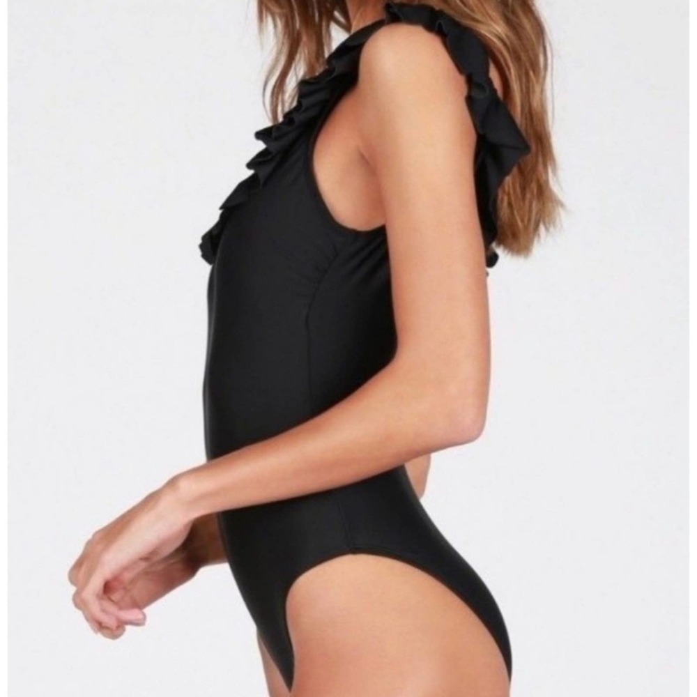 Lolli Sugar Coast Women's Ruffled One Piece Swimsuit - Black - XS - Picture 6 of 10